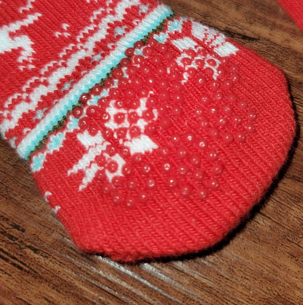 New Fair Isle Pet Christmas Print Harness Socks & Leash Set-Small